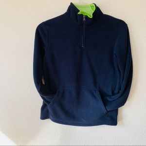 Boy’s  half zip mock neck fleece pullover Large